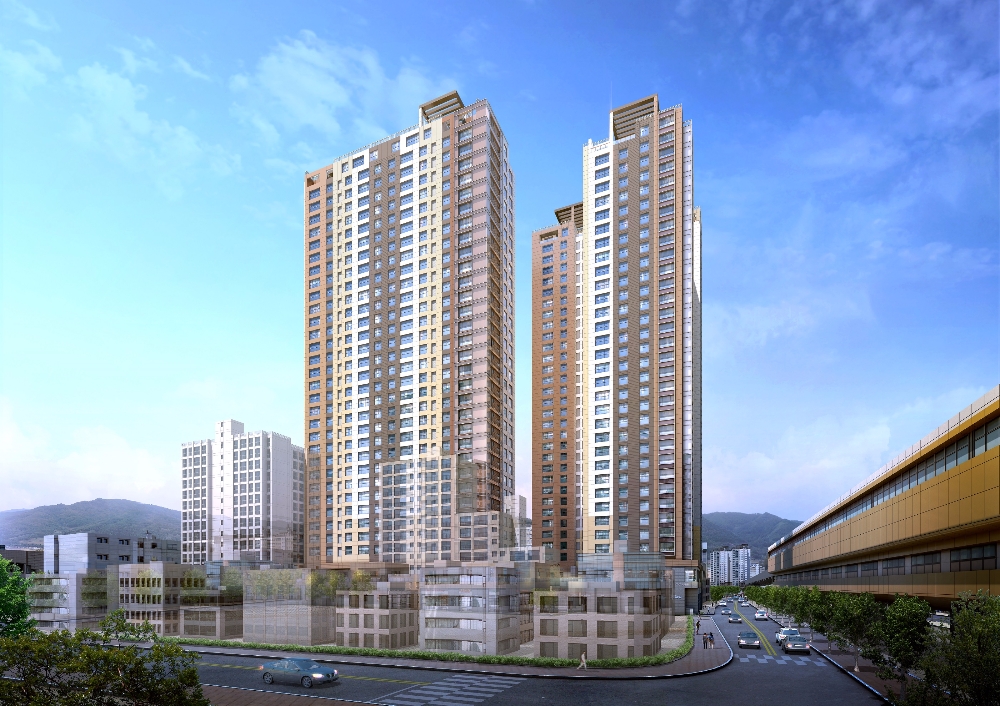 구서역 두산위브 포세이돈 주경투시도.(제공=두산건설)