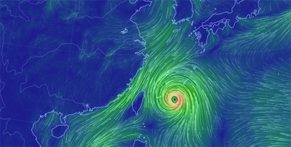 태풍 탈림, 대만 스치고...북상 매섭게 대륙 지나 열도로 비바람에 '아비규환'
