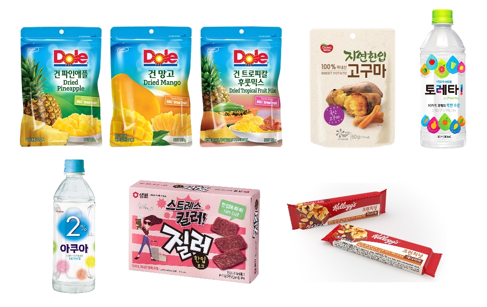 왼쪽위부터 시계방향 DOLE(돌), 동원F&B, 코카콜라, 켈로그, 샘표, 롯데칠성음료) 이미지.(사진=돌코리아)
