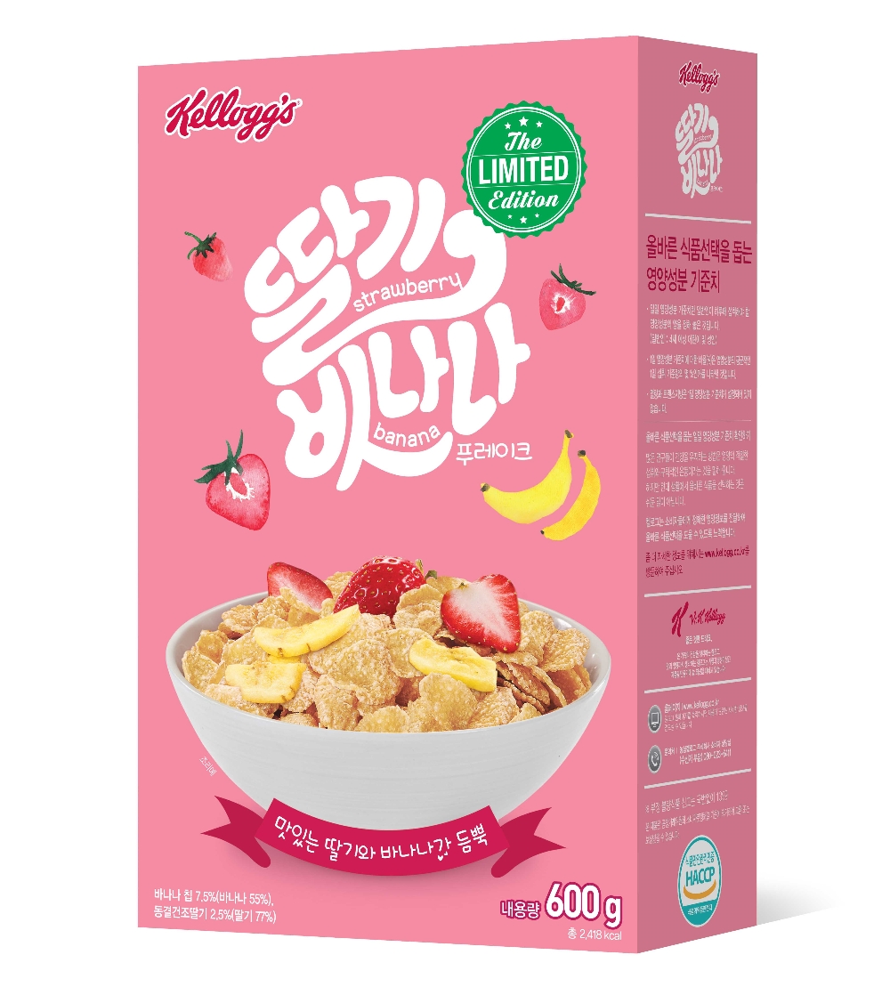 농심켈로그 딸기바나나 푸레이크.(사진=농심켈로그)