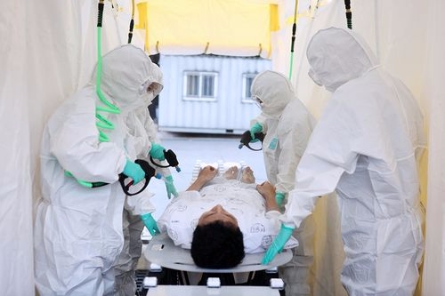 2017년 화학재난 제염∙제독 훈련(사진=고려대 구로병원)