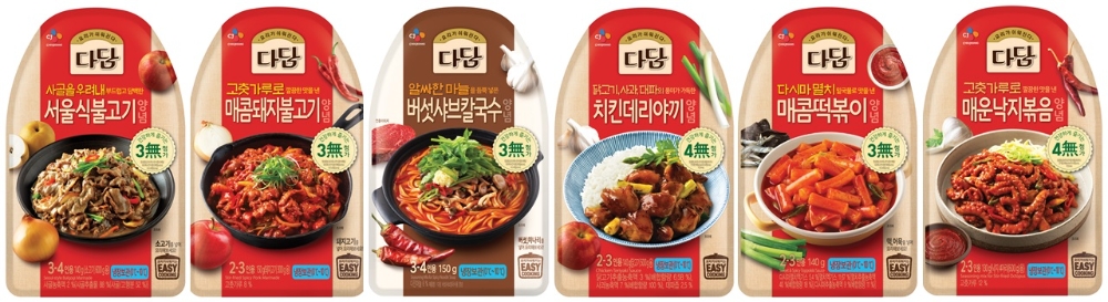 CJ제일제당 다담 간편요리양념 신제품 6종 (사진=CJ제일제당)