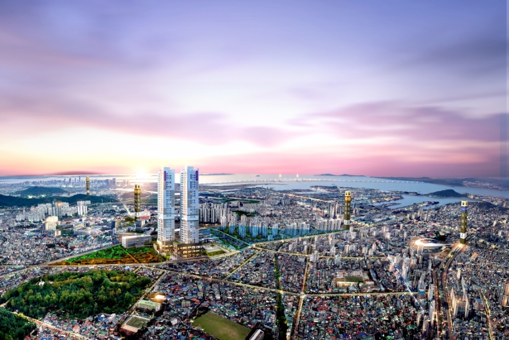 인천 효성해링턴 타워 인하 광역조감도.(사진=효성)