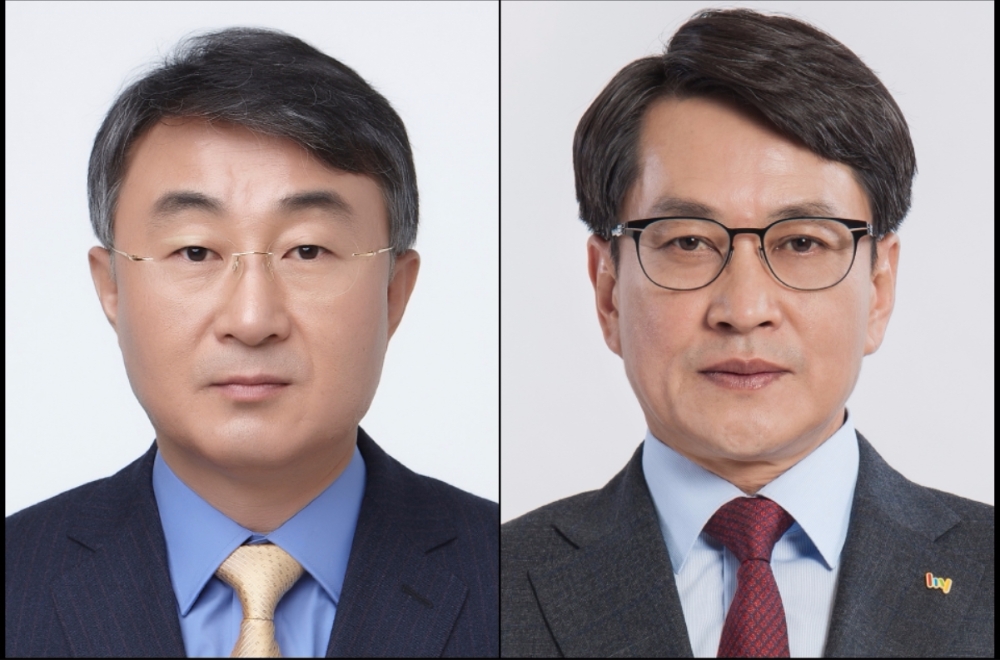 (좌) 팔도 고정완(54) 사장 (우)한국야쿠르트 김병진 사장