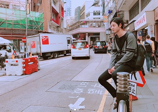 정준영, '일본의 거리에서 그냥 평범한데...화보 같은 일상'