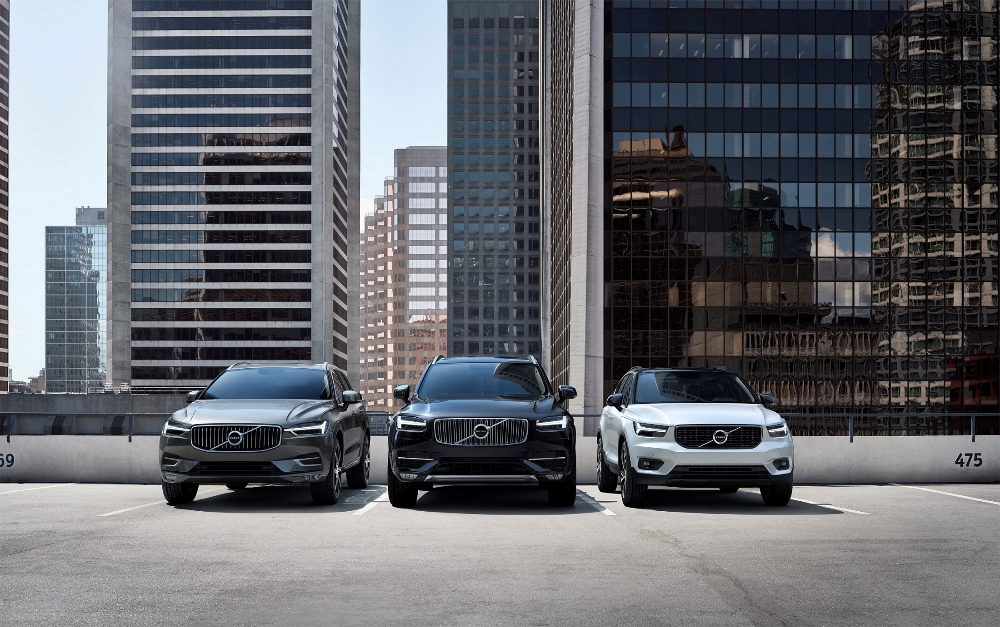 볼보자동차 SUV 라인업. (왼쪽부터)더 뉴 XC60, 올 뉴 XC90, 더 뉴 XC40.(사진=볼보자동차코리아)