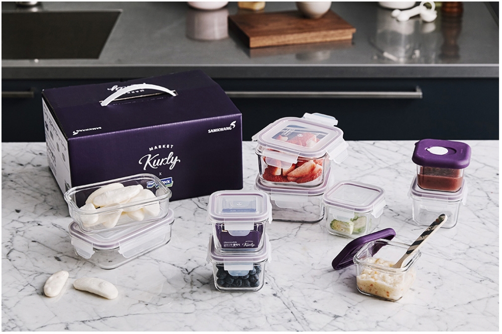 마켓컬리x글라스락 특별 패키지 컬리 글라스락 육아맘 시리즈.(사진= 삼광글라스)