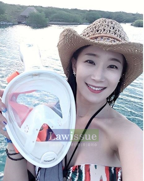 김하영, 푸른 바다를 뒤로한 채 완벽 쇄골라인 자랑...'이 정도였다니'