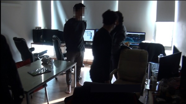 스포츠토토 도박현장.(사진=부산지방경찰청)