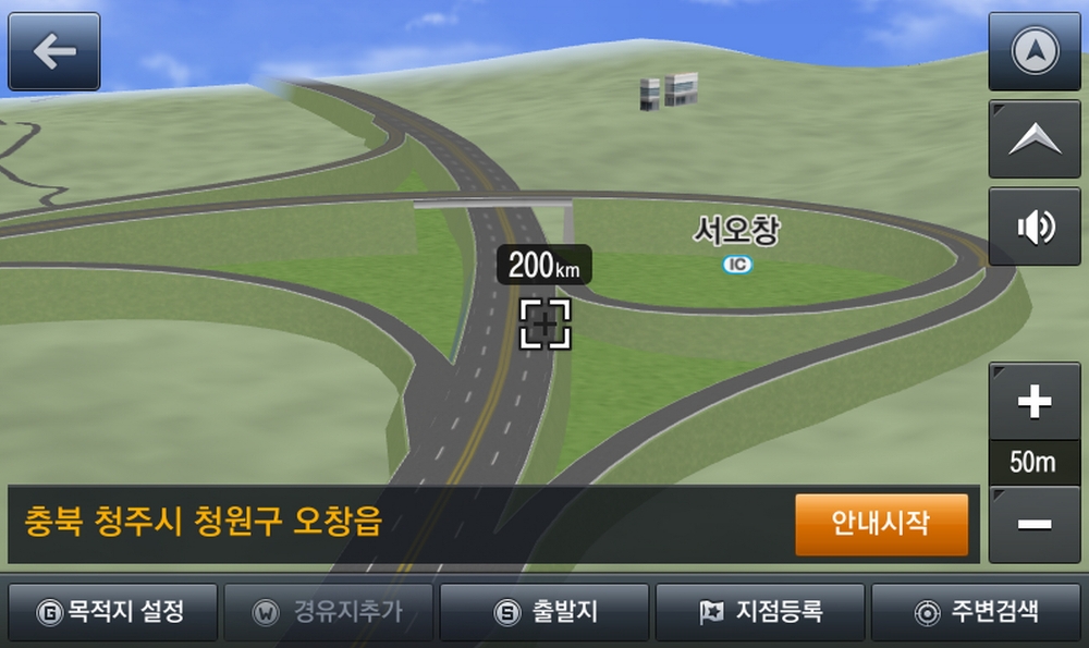 3월 정기 업데이트에 반영된 서오창IC.(사진=현대엠엔소프트)