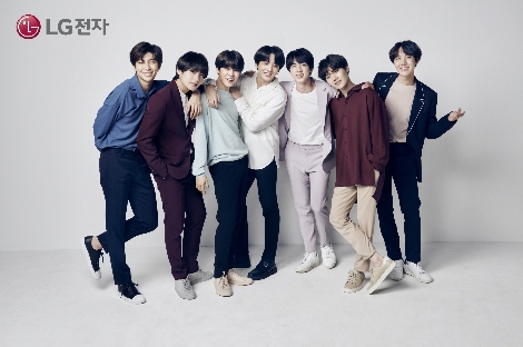 LG전자의 새 스마트폰 모델로 선정된 방탄소년단. (사진=LG전자)