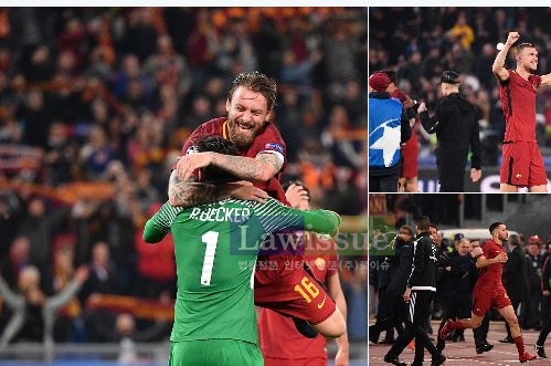 AS로마, 바르셀로나 상대로 눈으로 믿기 어려운 뒤집기 쇼..."경기 보 사람이 승자"