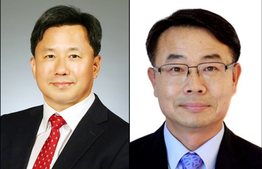 (좌)홍경선 경영부문 부사장, (우)이정행 운영부문 부사장.(사진=인천항만공사)