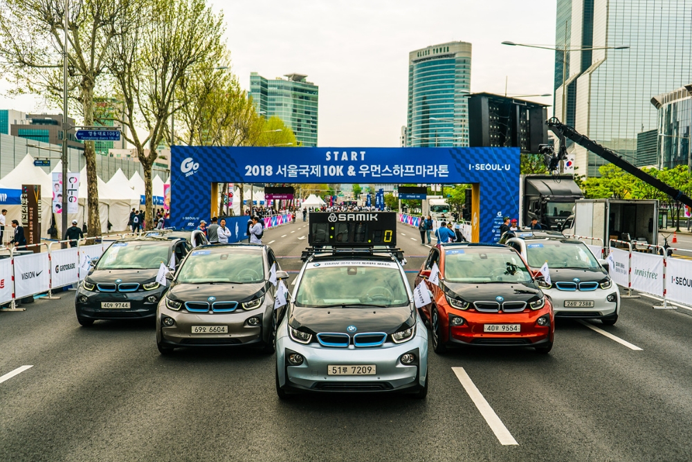 BMW 도이치모터스 나이키 고 서울 i3 지원.(사진=BMW 그룹 코리아)