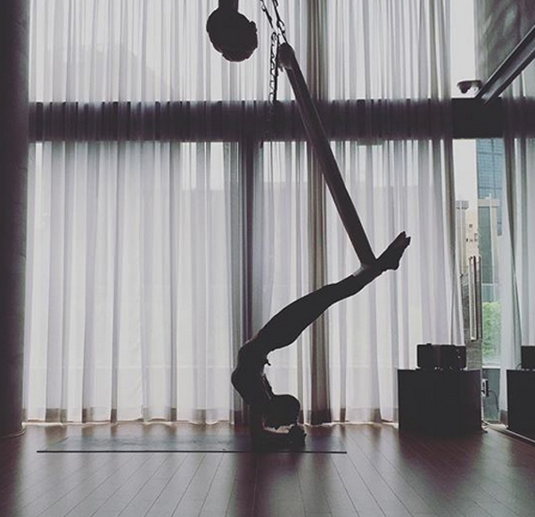 한그루, '요가삼매경에 빠진 일상....흐트러짐 없는 집중력'