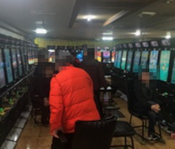 단속된 불법사행성게임장.(사진제공=부산지방경찰청)