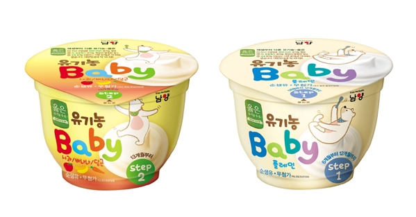 외쪽부터 유기농 베이비 과일, 유기농 베이비 플레인 (사진=남양유업)