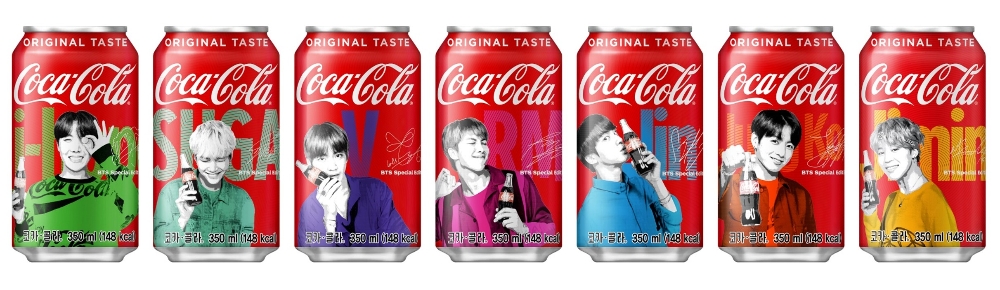 코카-콜라 방탄소년단 스페셜 패키지 350ml CAN.(사진= 코카-콜라)