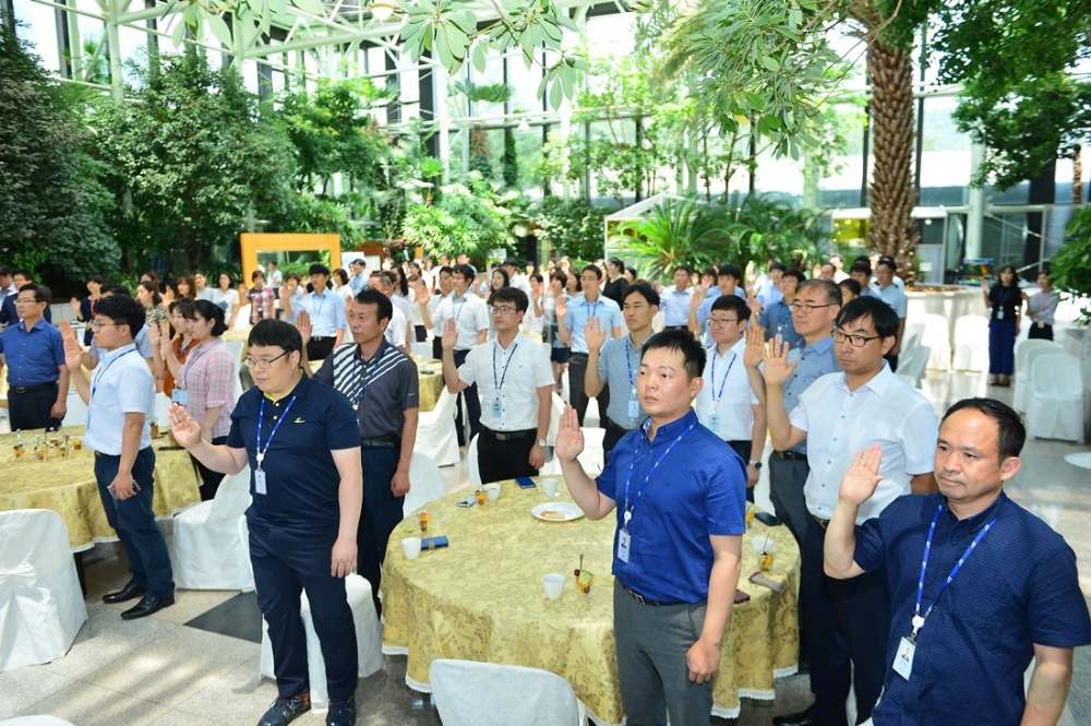에코생활 실천 서약식 모습.(사진=K-water)