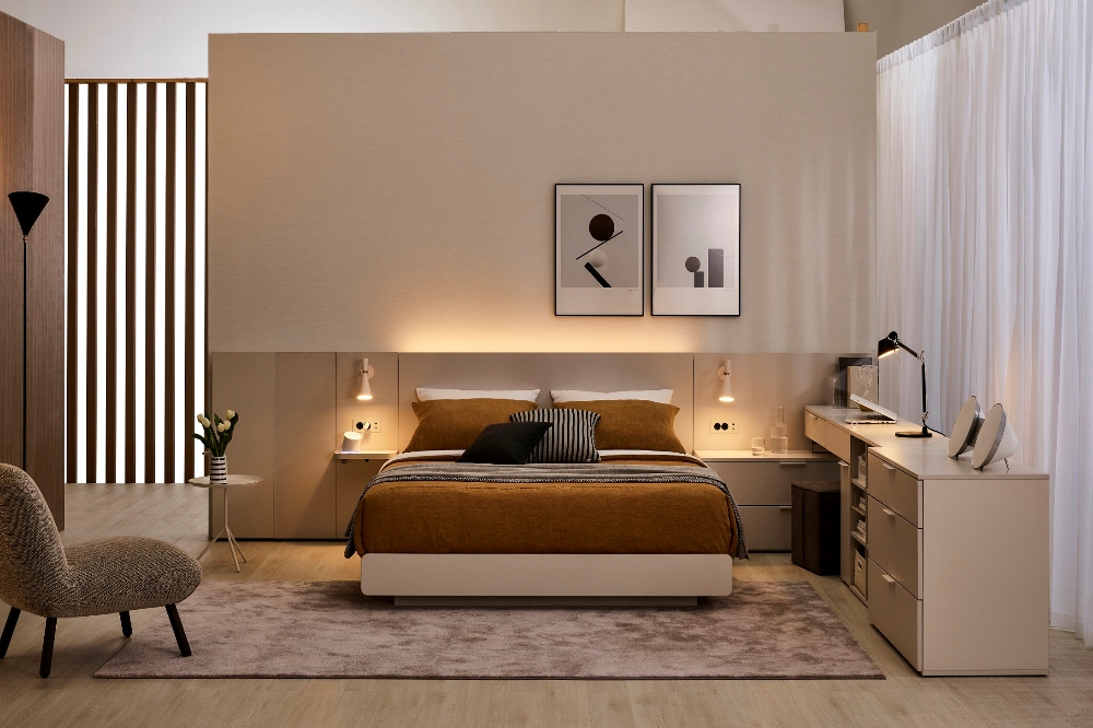 유로 501 호텔침대 코튼그레이.(사진= 한샘)