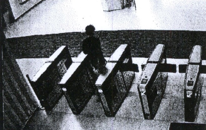 도서관 침입장면.(사진제공=부산지방경찰청)