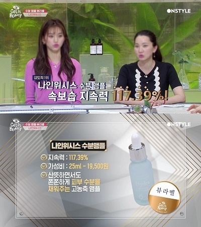 2018 겟잇뷰티 수분앰플 1위 제품, '착한성분, 속보습 개선율 117.39%' 하이드라 스킨