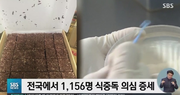 식중독 케이크, 식단에 나온 음식...일천명 넘긴 의심자 속출