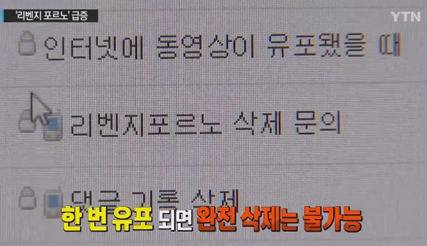 리벤지 포르노, 쉽게 지워지지 않는 기억들....독버섯처럼 퍼지는 사회적 골칫꺼리