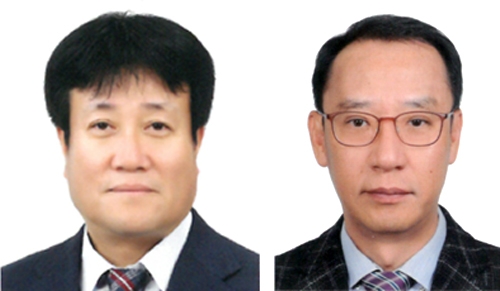 왼쪽부터, 경영지원본부장 배민제 상무와 생산본부장. (사진=보령제약)