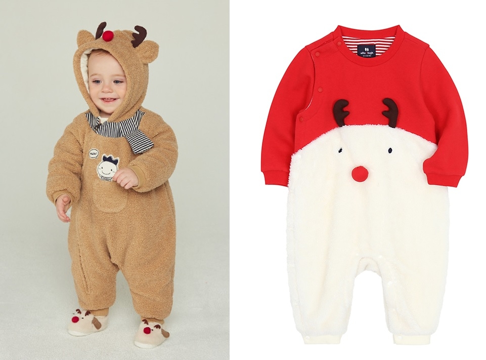 알로앤루 뽀글뽀글루돌프우주복(좌), 알로앤루 루돌프뿌우우주복(우)