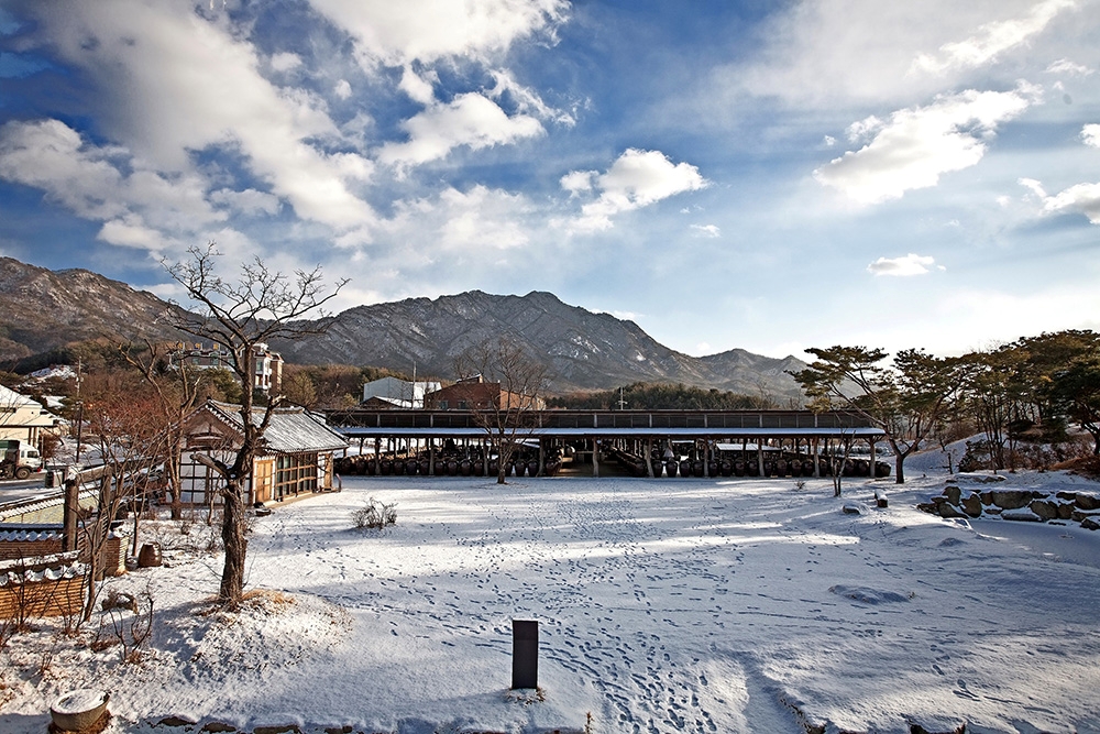 산사원 겨울 전경. (사진=배상면주가)