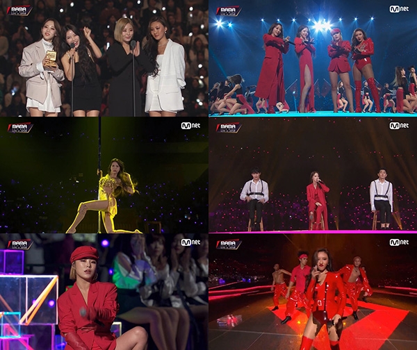 마마무, 첫 출연 ‘2018 MAMA’서 2관왕 수상