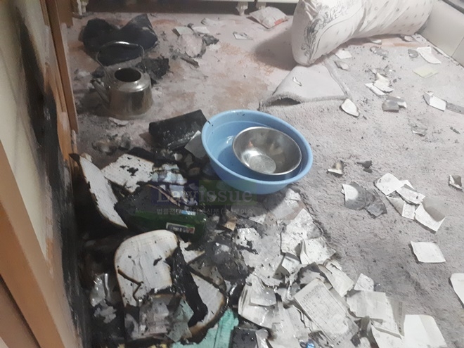 화재현장.(사진제공=부산남부소방서)