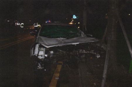 사고 쏘나타차량.(사진제공=부산지방경찰청)