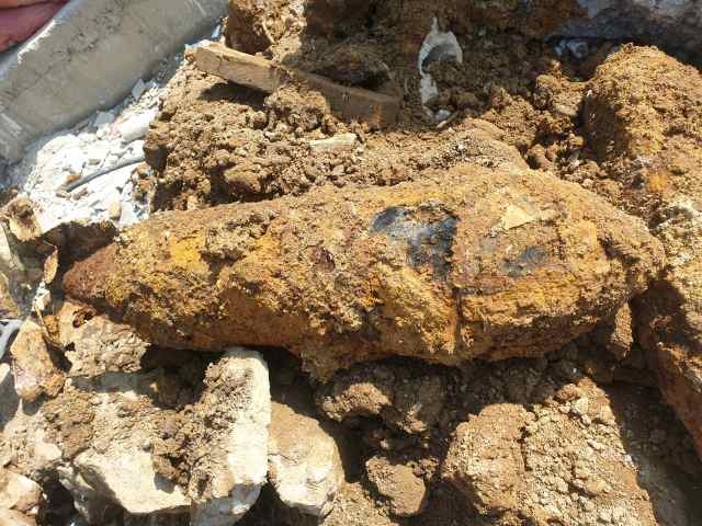 포탄추정 물체.(사진제공=부산경찰청)