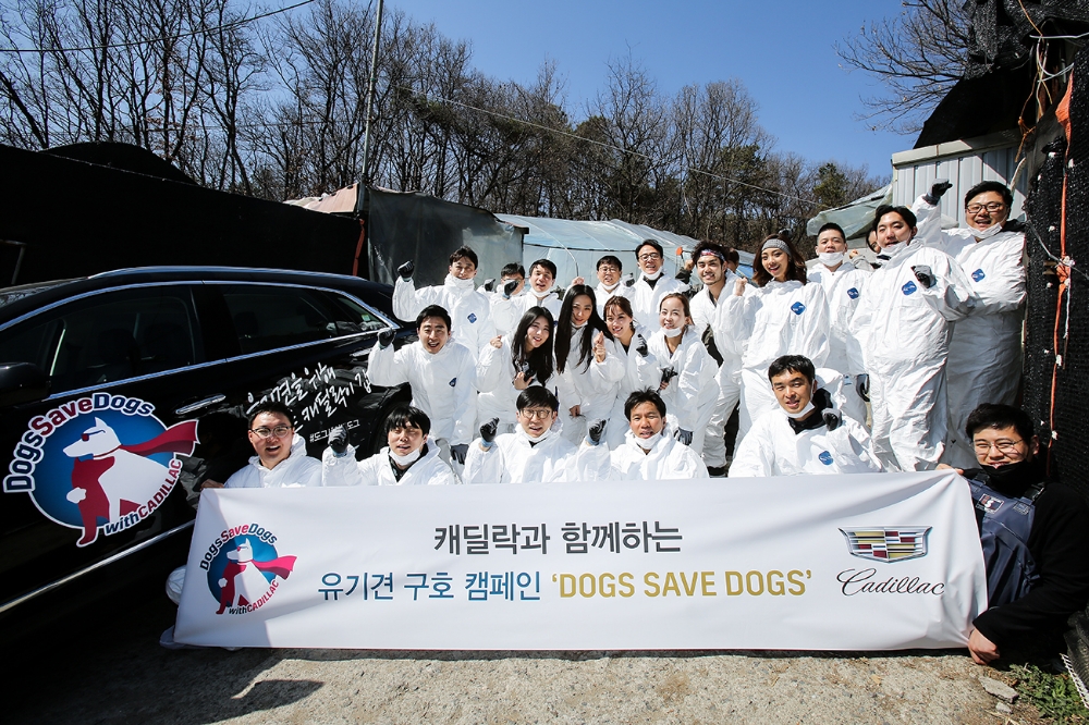 유기견 봉사활동.(사진=캐딜락코리아)