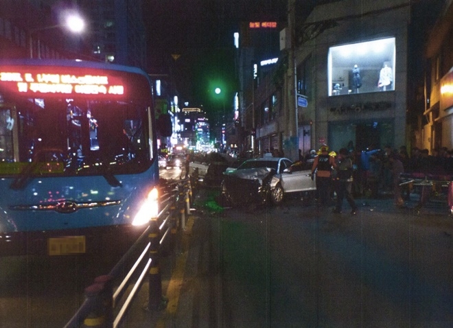 교통사고현장.(사진제공=부산경찰청)