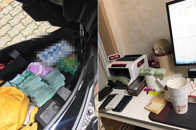 명함형 일수전단과 대부 사무실.(사진제공=부산경찰청)