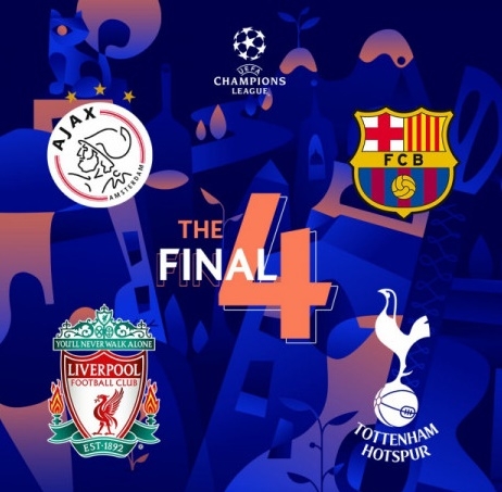 챔스 4강 대진표 / 사진출처 : 유에파 트위터