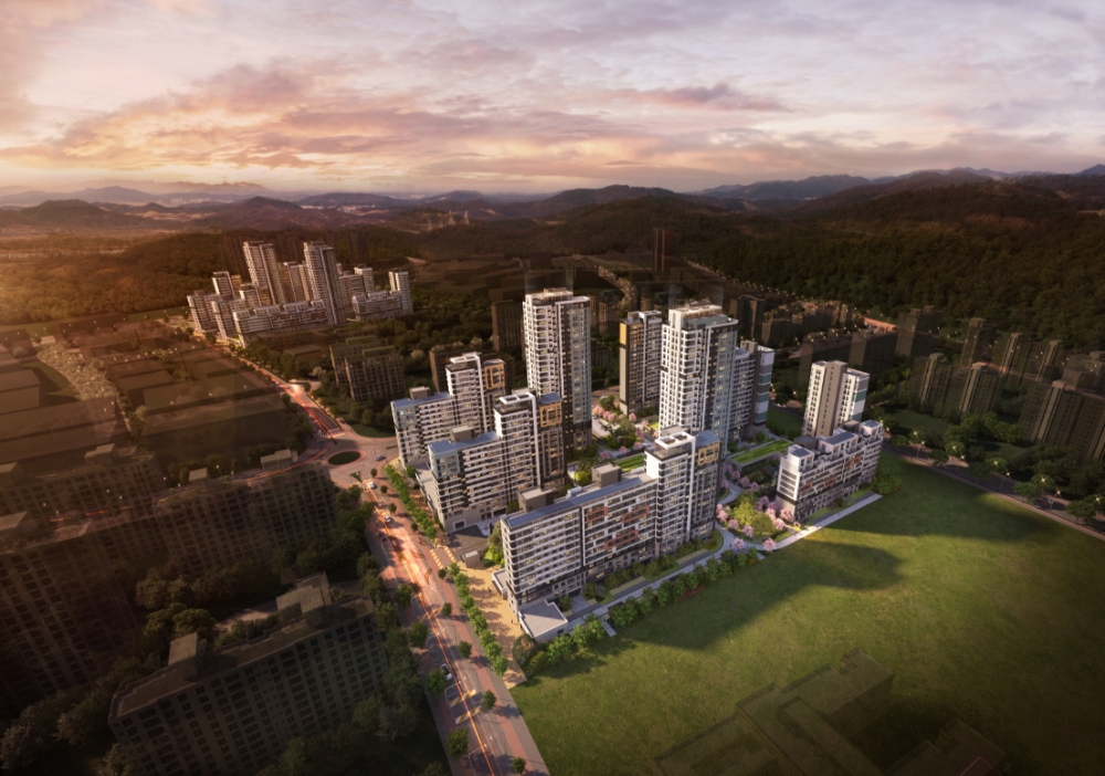 세종 어울림 파밀리에 센트럴 M4블록 야경 투시도. (사진= 금호건설)