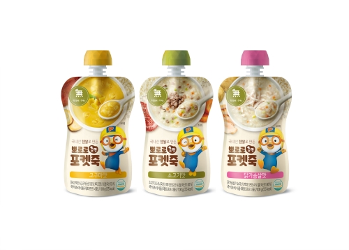 팔도 ‘뽀로로 참맛포켓죽’ 3종 출시