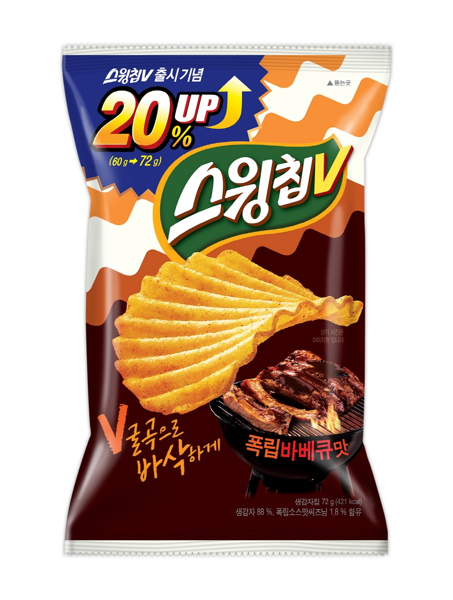 오리온 ‘스윙칩V 폭립바베큐맛’ 출시