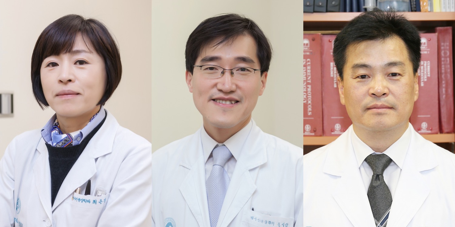 서울아산병원 방사선종양학과 좌측부터 최은경, 송시열, 융합의학과 정성윤 교수 (사진=서울아산병원)