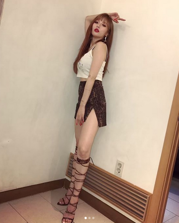 ‘현아’가 이날 집중적인 관심을 모으고 있다 / 출처 에스엔에스