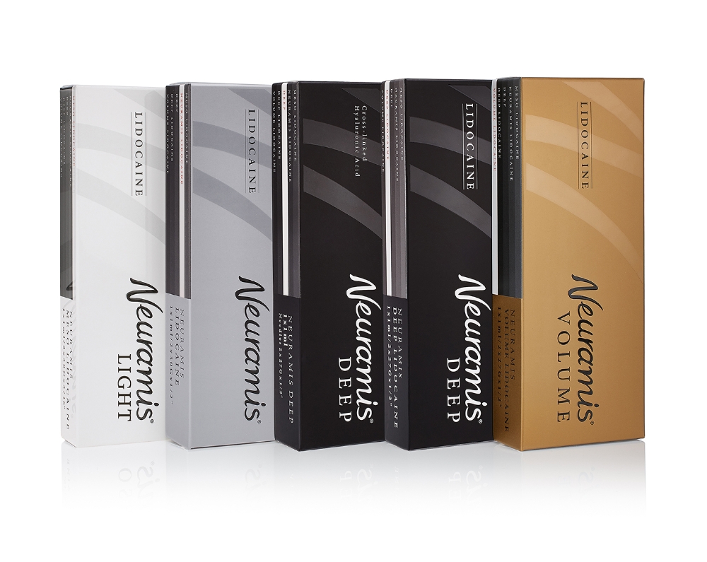 메디톡스의 히알루론산 필러 '뉴라미스' 5종 제품 (사진=메디톡스)