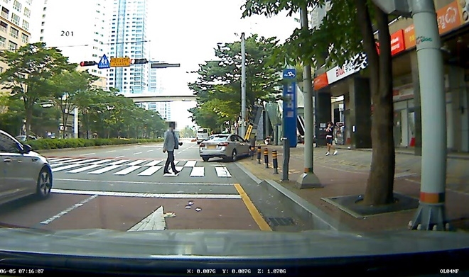 해운대 교통사고 블랙박스 캡처.(사진제공=부산경찰청)