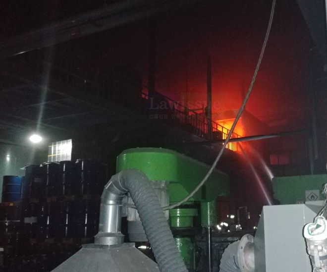 화재현장.(사진제공=부산강서소방서)