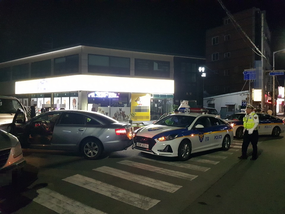 교통사고 현장.(사진제공=부산경찰청)