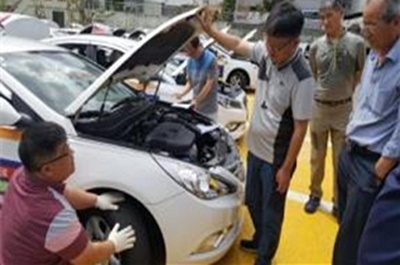 2018년도 법인택시 안전관리 합동점검.(사진제공=부산시)