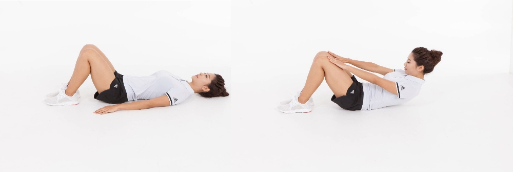 윗몸 일으키기. (사진=자생한방병원 제공)